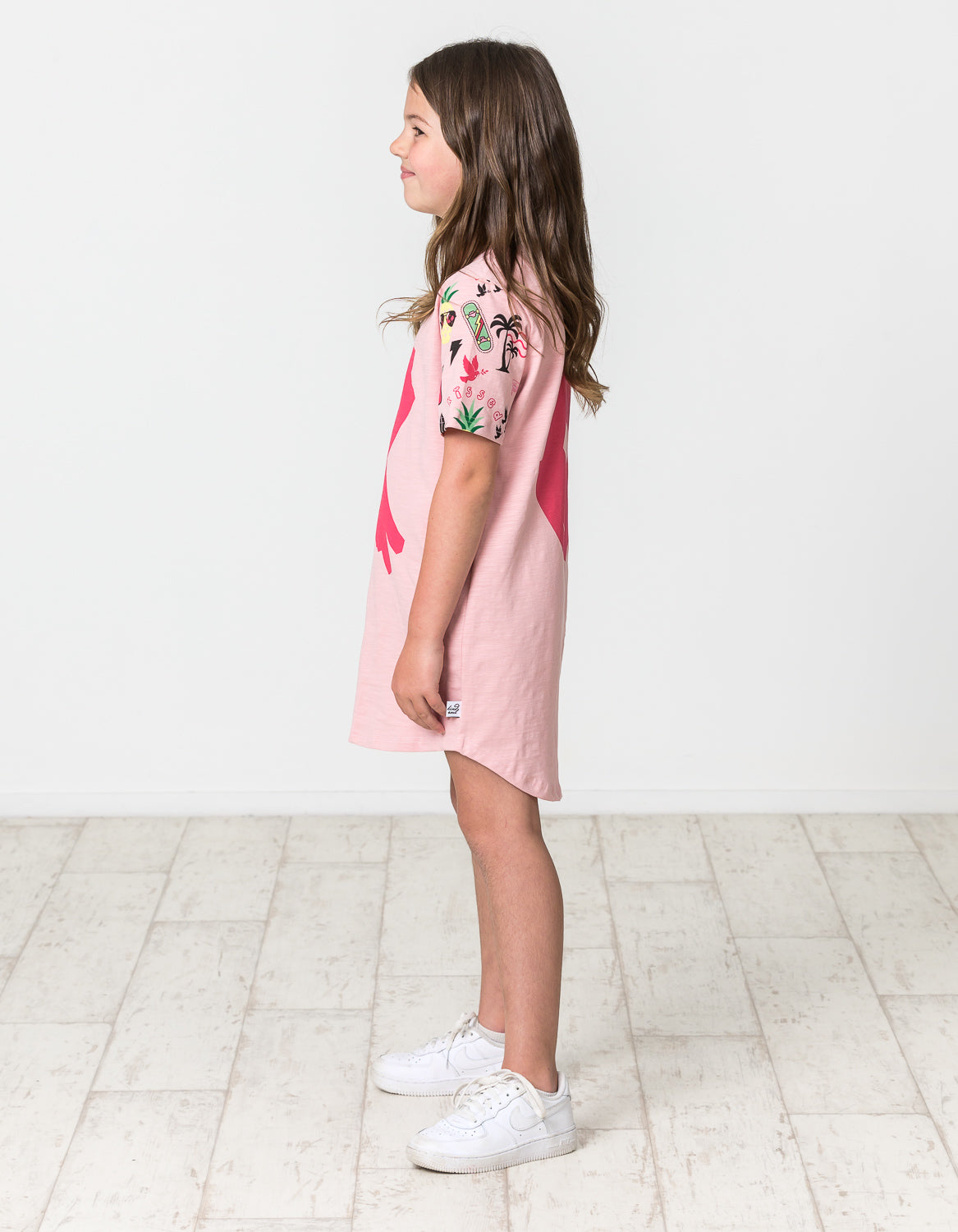 KR1517 WATERMELON X&O SKATER TEE DRESS