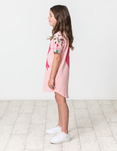 KR1517 WATERMELON X&O SKATER TEE DRESS