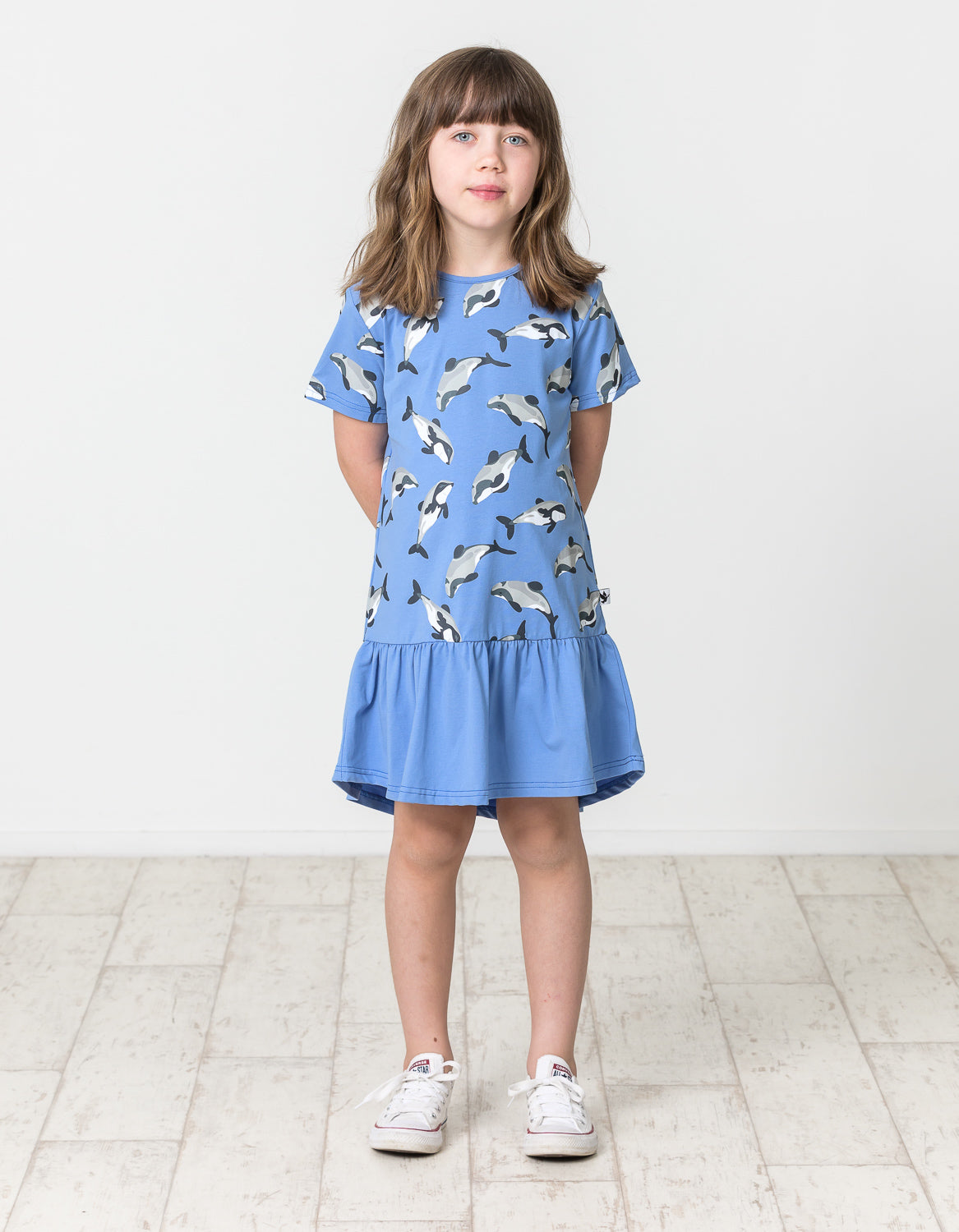 KR1523 MAUI DOLPHIN FRILL DRESS