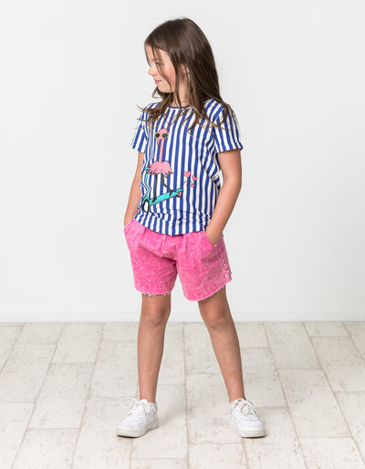 KR1526 FLAMINGO DENIM SHORT