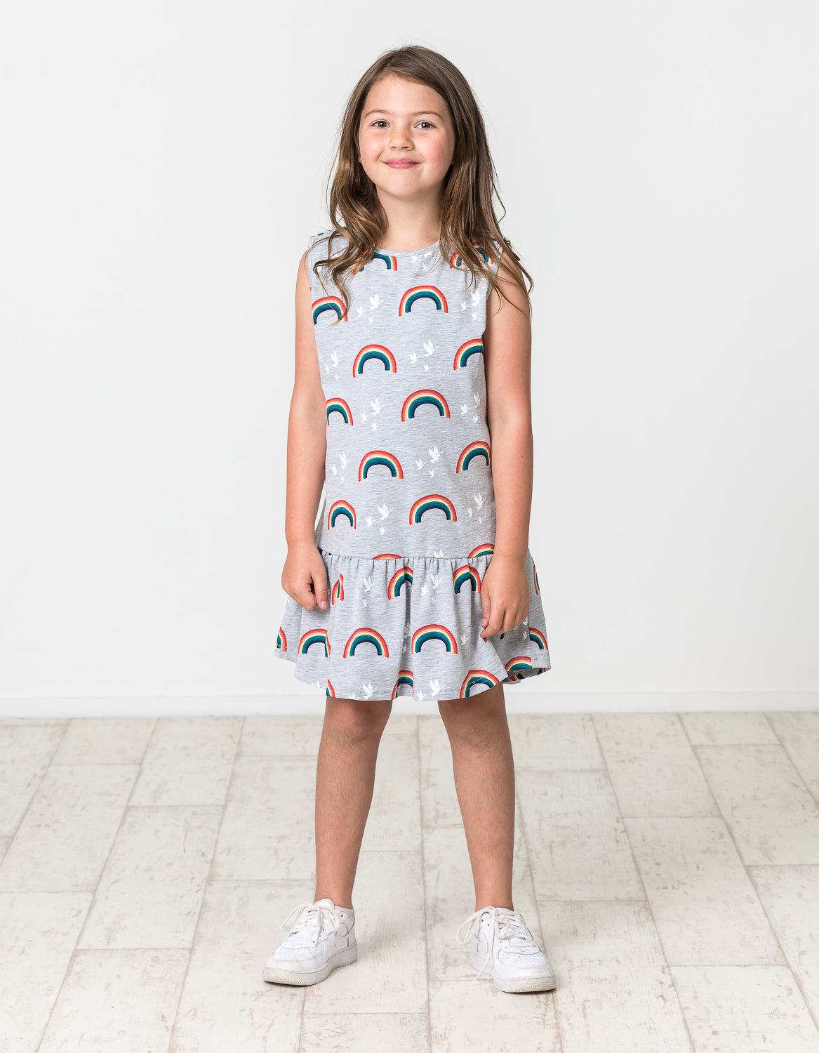KR1537 ALL THE RAINBOWS FRILL DRESS