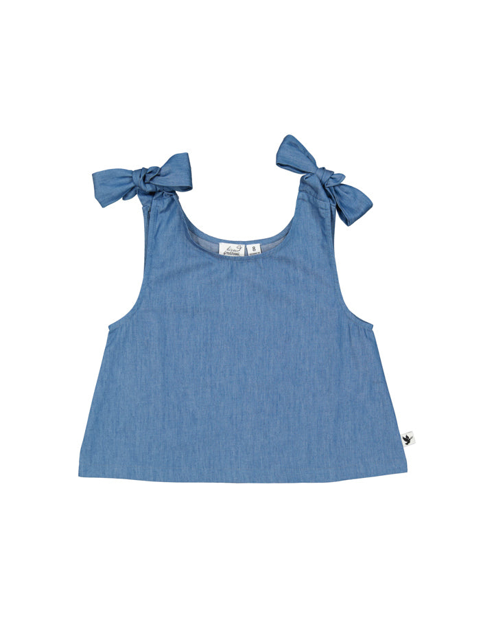 KR1712 CHAMBRAY TIE TOP