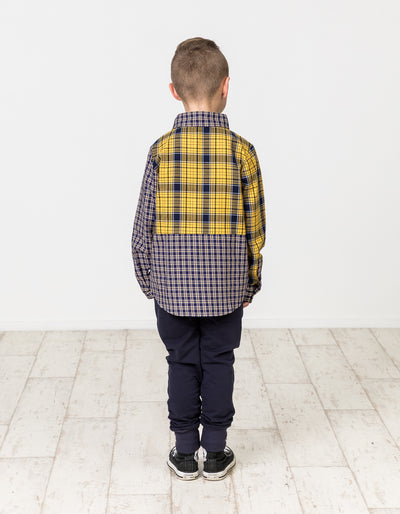 RD1311 MIXED UP PLAID SHIRT