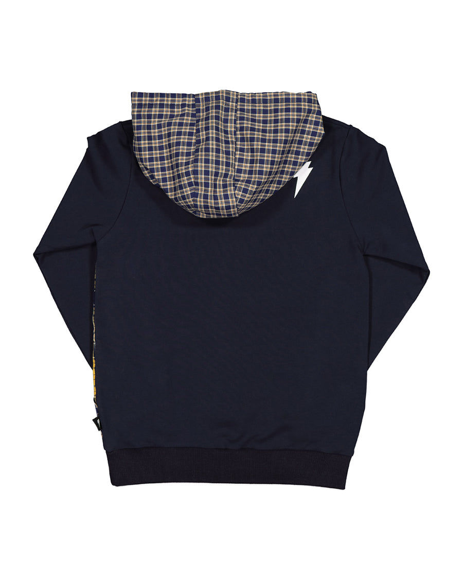 RD1313 MIXED UP PLAID HOOD