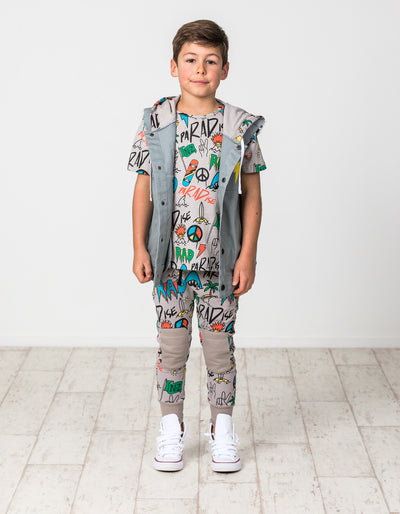 RD1413 PEACE DENIM HOOD