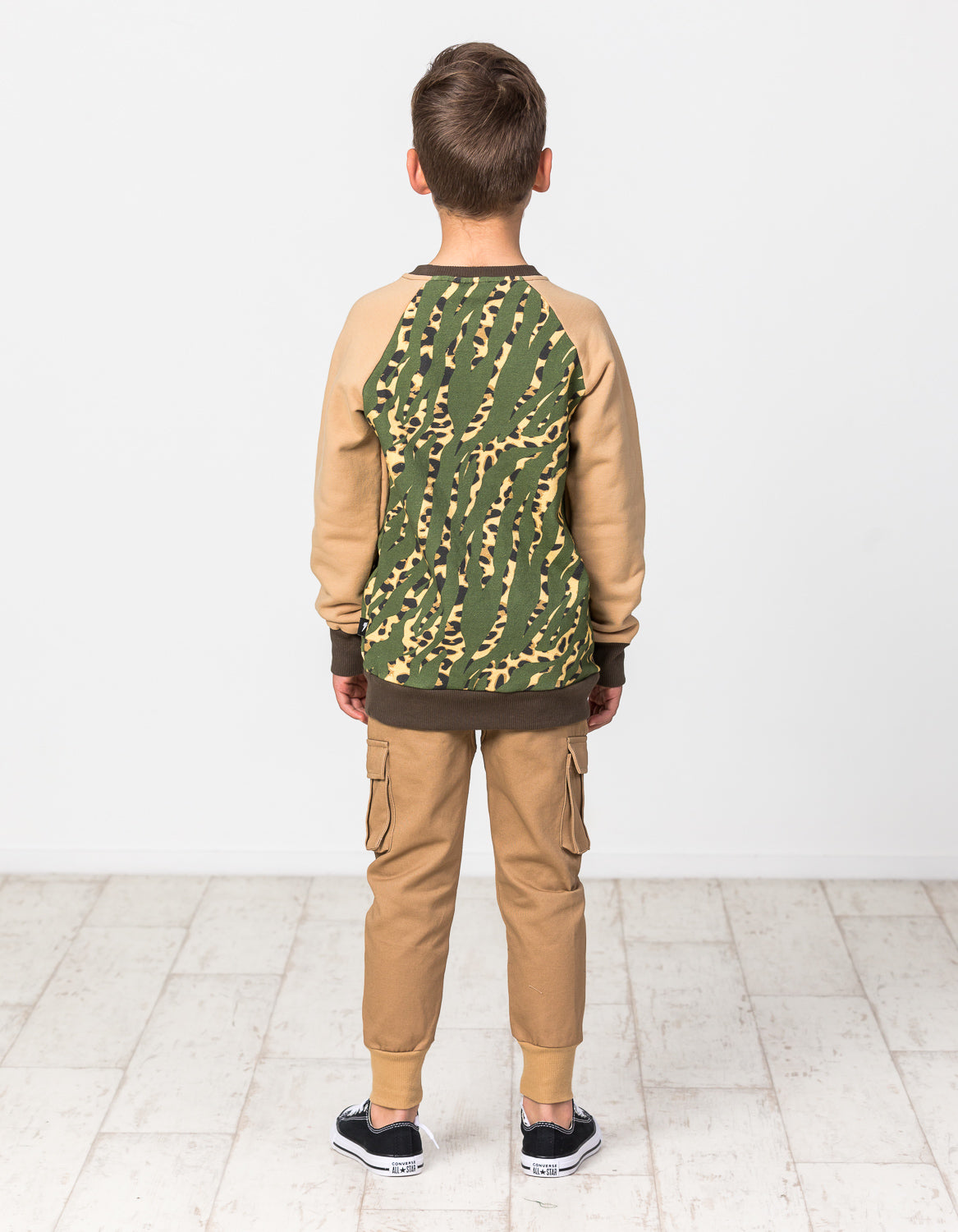 RD1529 LEOPARD TIGER RAGLAN CREW