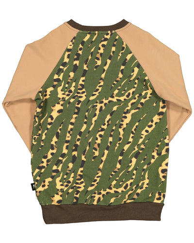 RD1529 LEOPARD TIGER RAGLAN CREW