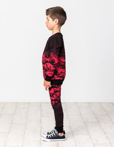 RD1538 DIP DYE RED CAMO PANT