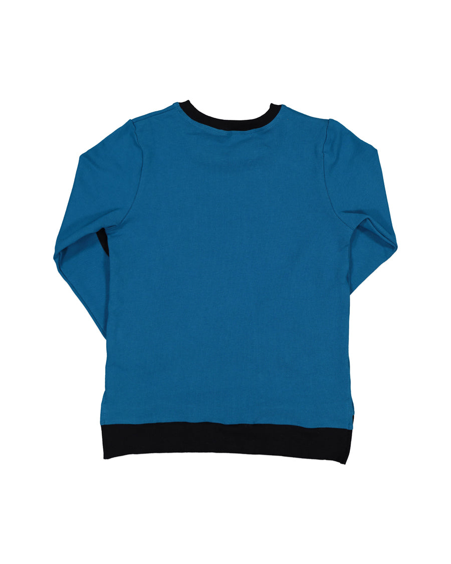 RT0604 TRIBE PATCH CREW IN TEAL