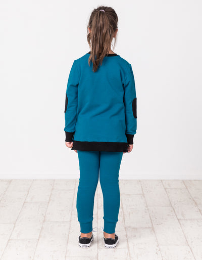 RT0604 TRIBE PATCH CREW IN TEAL