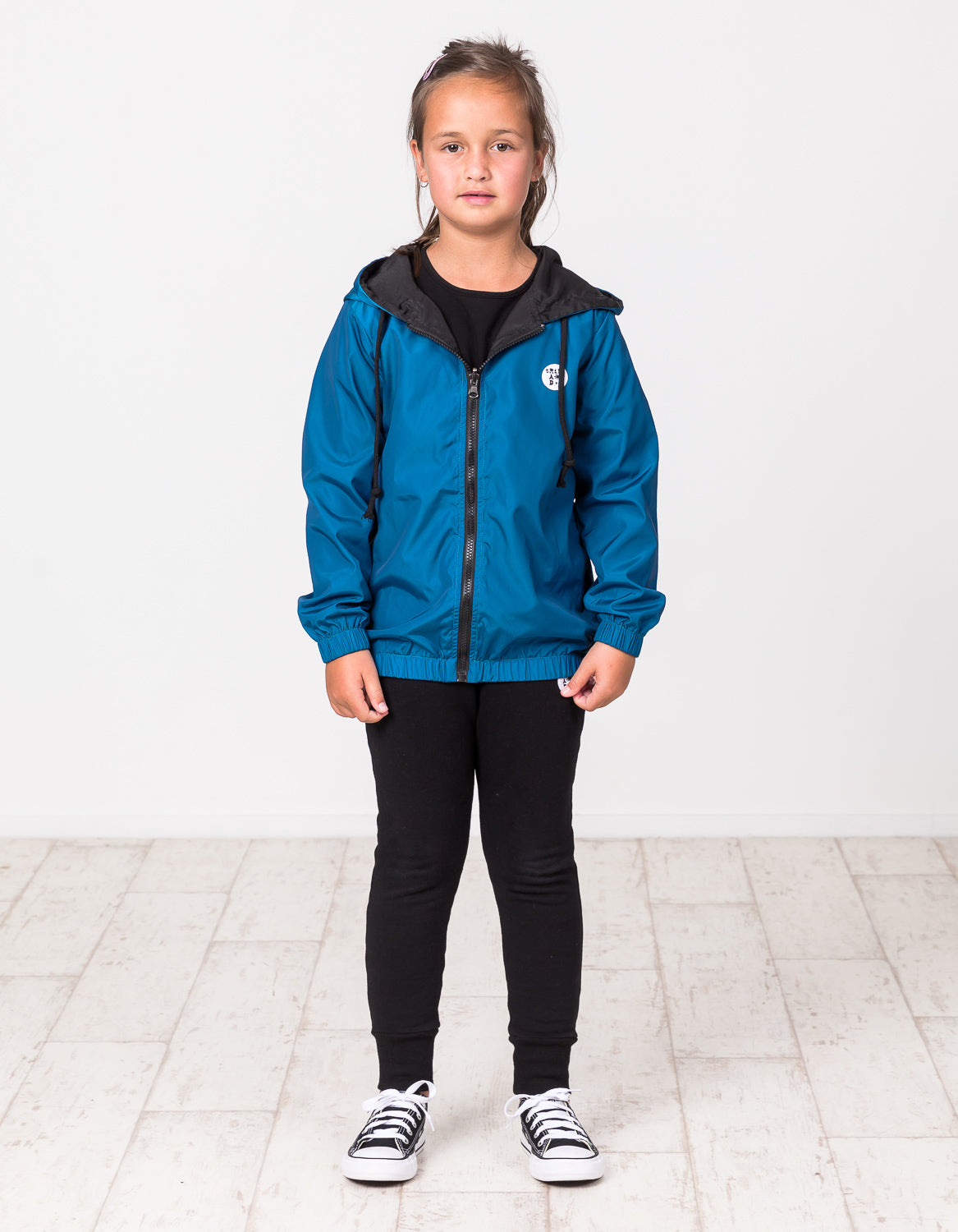 RT0614 TRIBE REVERSIBLE JACKET IN BLACK & TEAL