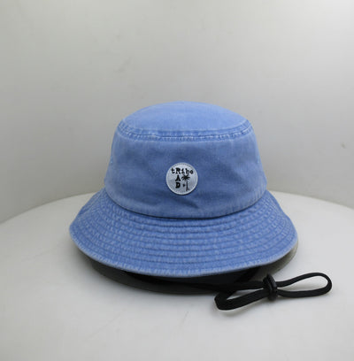 RT1107 RAD TRIBE BUCKET HAT IN ACID WASH BLUE