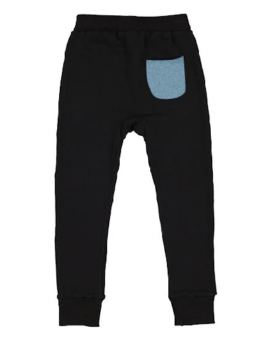 RT1210 TRIBE PANT IN BLACK & BLUE ASH