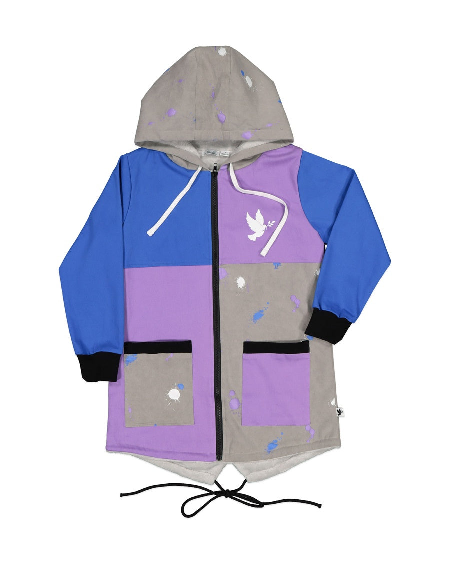 KR1236 SPLATTER DENIM JACKET