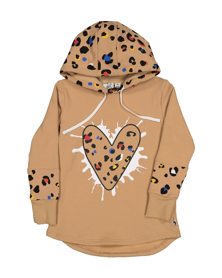KR1409 COLOUR POP LEOPARD HEART HOOD