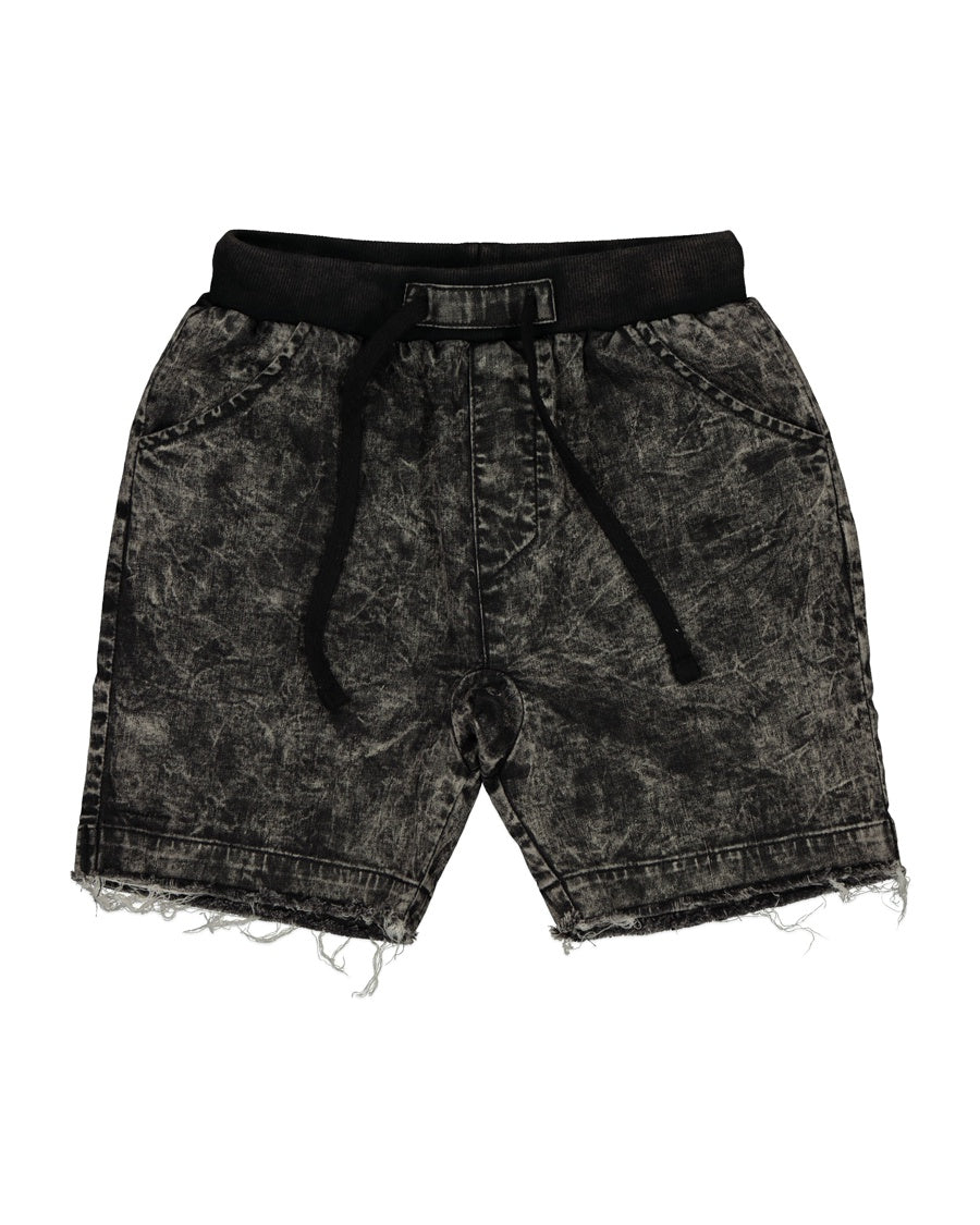 RD1418 YELLOW BOLT DENIM SHORT